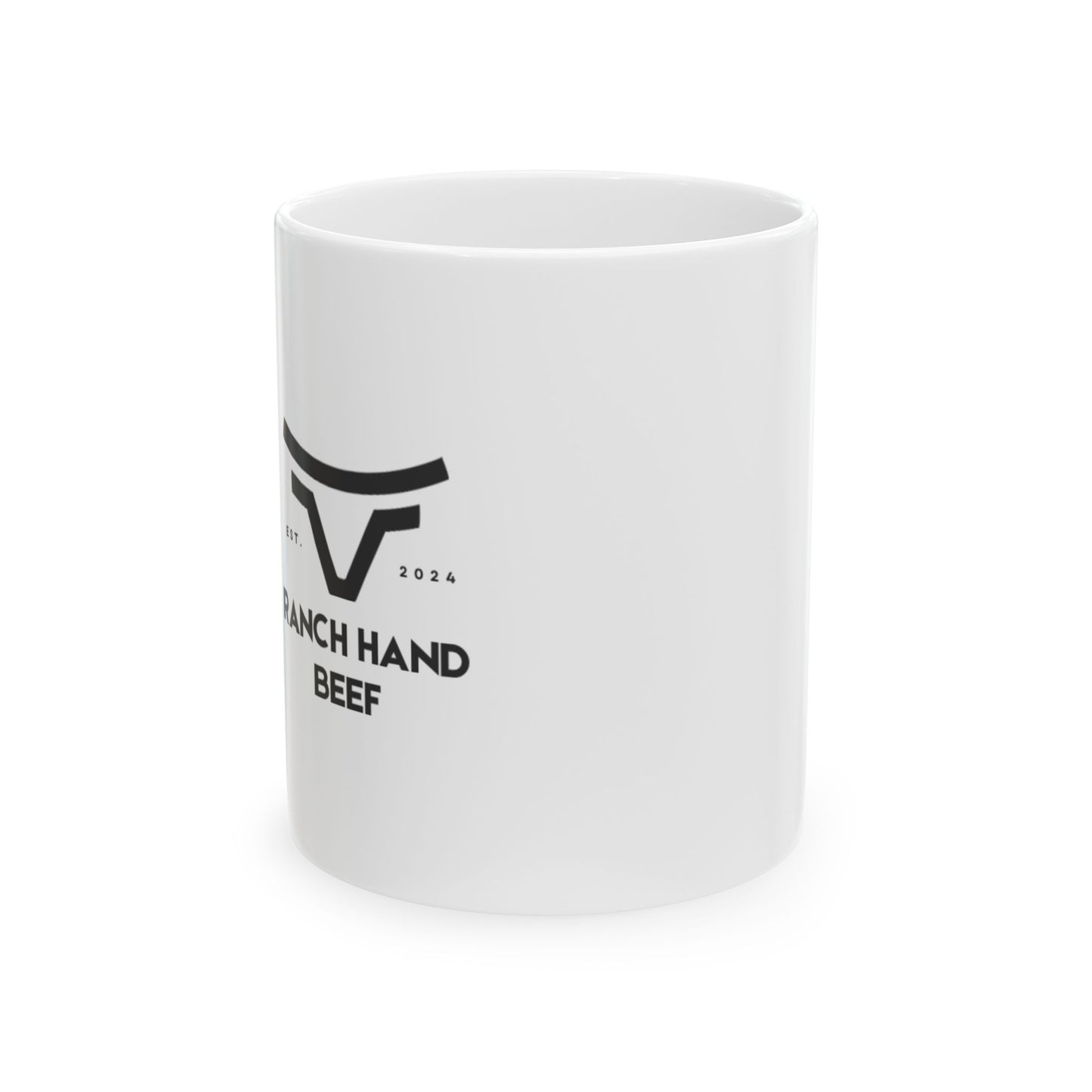 Custom Ranch Hand Beef Ceramic Mug | Perfect Gift for Beef Lovers | Coffee, Tea, Farmhouse Decor, Cow Enthusiast, Gifts for Him